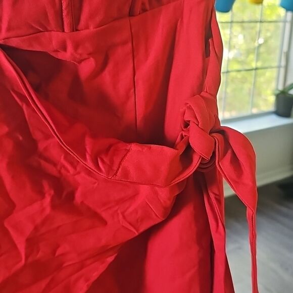 Hello Molly Red Hot Vibes Strapless Mini Dress Size Large - Picture 5 of 9
